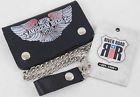 09-1965 River Road New Black Leather Chain Style Motorcycle Biker Wallet