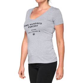 28108-188-10 100% Womens Thorunn V-neck Shirt - Heather Grey Small