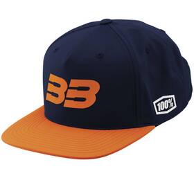 Bb-20041-455-01 100% Bb33 Hat Navy/orange Osfa Blue