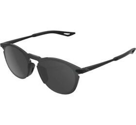 60019-00000 100% Legere Round Sunglasses Polished Black With Smoke Lens