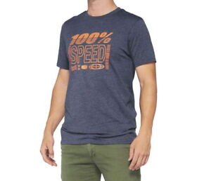 32134-015-11 100% Mens Trademark Tee Navy Heather Casual Apparel