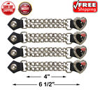 1305-blk Dream Apparel Womens Heart Rose Double Chrome Chain Vest Extender