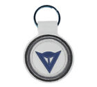 1999893-999-wht-blue Dainese Logo Leather Portach Round Key Chain Ring