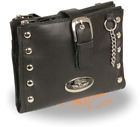 226001136146 Milwaukee Leather Studded Wallet Shoulder Bag Black