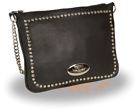 226001136191 Milwaukee Leather Ladies Chain Strap Riveted Shoulder Bag