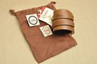 2863945 Indian New Motorcycle Adjustable Brown Leather Buckle Wrist Cuff Storage