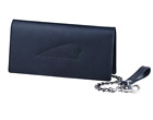 2867599 Indian Motorcycle Black Leather Biker Chain Wallet By Embossed Logo