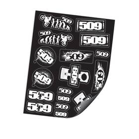 509-mx-stk 509 Motocross Mx Sticker Sheet 17 Total Assorted Stickers