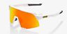 61034-000-43 Sunglasses Soft Tact White With Hiper Red Mirror Lens