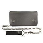715007661252 Unik Leathers Black Leather Wallet Biker Trucker Billfold