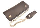 801608025521 Szco Large Leather Biker Wallet With Chain And