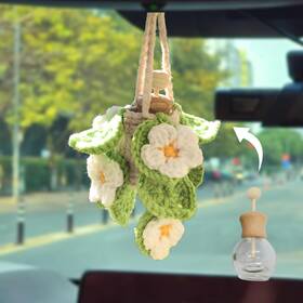 96 Crvft 260125cdpaf 96crvft Crochet Car Air Freshener Succulent Daisy 1 Count Pack Of