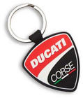987698040 Ducati Corse Logo Shield Pvc Key Ring Black 680201681514