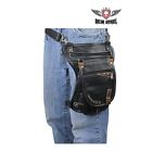 Ac1029-11-brn2t Bikers Dream Naked Cowhide Leather Thigh Bag Belt With Gun