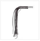 Ac114-11 Leather Black Naked Cowhide Handlebar Covers With Fringe