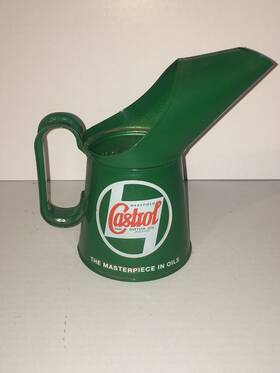 J100 Aftermarket Genuine Castrol Classic Oil Jug Pourer Pouring Can - Retro Vintage Half 1/2 Pint