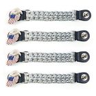Al3490 Allstate Leather Vest Extender American Eagle Us Flag Snap Biker