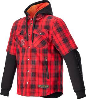 4300424-3136-l Alpinestars Mo.st.eq Tartan Jacket - Red/black Large