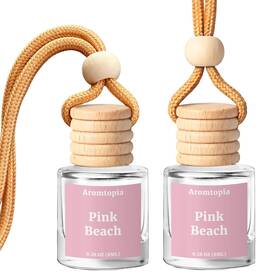 Aromtopia Atp-air-11 Car Air Fresheners 2 Packs Pink 0.28 Fl Oz Pack Of Beach