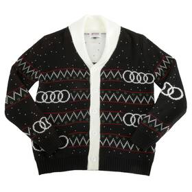Acm-251-4bl-km-d Audi Christmas Cardigan Medium
