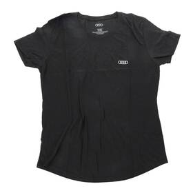 Acm-301-3bl-kl-g Audi Womens Black Logo T-shirt Large
