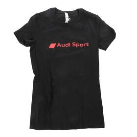 Acm-304-8bl-km-d Audi Black Sport Logo T-shirt Medium