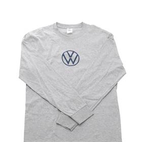 Drg003717athmd Audi Gray Volkswagen Long Sleeve Logo Tee Medium