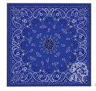 B002 Zan Headgear Deluxe Bandana Navy Paisley 642608040455