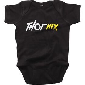 3032-3298 Black Sz 0-6 Months Thor Supermini Mx Onesie