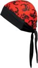 Bndna003-82 Schampa Stretch Headwrap Red Skull