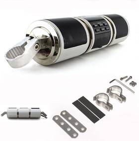 Amruta2015 Brand 776034066496 Motorcycle Bluetooth Audio Sound System Mp3 Fm Radio Stereo Speakers Silver