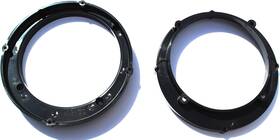 Brand Custom Install Parts 654391231699 5.25 To 6.5 Motorcycle Speaker Adapter Pair Rings Compatible With Black