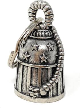 Bb-26 Bravo Bells - Patriotic Stars And Stripes Bell Biker Ride Small Silver