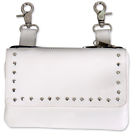 Cps1017 Hot Leathers Studs White Clip Pouch