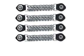 Ac1063 Dealer Leather Vest Extender Pack Of 4 Diamond Cut Chrome Chain Police Star Motorcycle