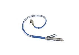 Gbw16-11 Dealer Leather White/blue Get Back Whip Hand Braided Motorcycle