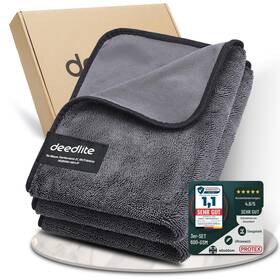 Deedlite 756753449787 Microfiber Shower Cleaning Cloths Premium Car Drying Towel Twisted Loop