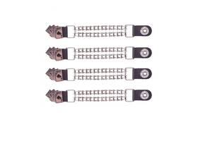 Ac1046-bc Dream Apparel 4 Pcs Silver Chain And Leather Deadmans Vest Extender For Jacket