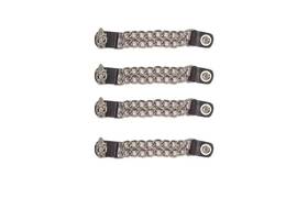 Ac1068 Dream Apparel Intimate Metal Chain And Leather Vest Extender For Biker Waistcoat Jacket