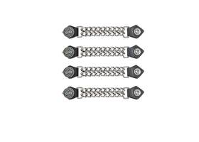 Ac1124 Dream Apparel Wild Ones Chrome Chain And Leather Vest Extender For Biker Waistcoat Jacket