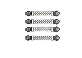 Ac1128 Dream Apparel Skeleton Flag Chain And Leather Vest Extender For Biker Waistcoat Jacket