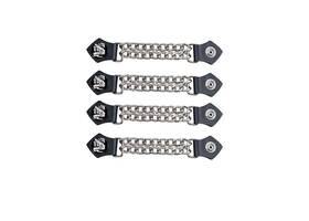 Ac1134 Dream Apparel 2nd Amendment Chrome Chain And Leather Vest Extender For Biker Waistcoat Jacket