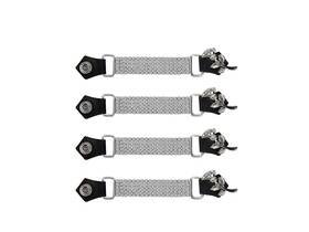 Ac1137-bbg Dream Apparel 4 Pcs Bling Chain And Leather Single Rose Vest Extender For Jacket