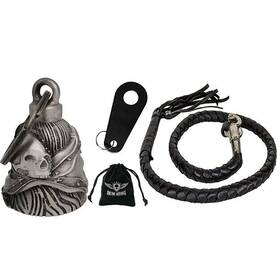 Dbl17-11 Dream Apparel Pack Of 42 In Leather Motorcycle Get Back Whip And Skull Fire Guardian Bell