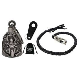 Dbl6-11 Dream Apparel 36 Inches Leather Motorcycle Get Back Whip And Biker Angle Guardian Bell Gift Pack