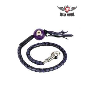 Fgbw10-bb Dream Apparel Motorcycle Black/purple 4 Pool Ball Hand Braided Leather Get Back Whip 42 Inch In