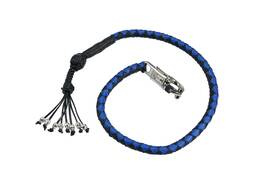 Fgbw18-h Dream Apparel Black And Blue Motorcycle Biker Skulls Leather Get Back Whip 36 Inch Inches Long