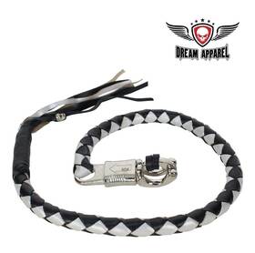 Fgbw22-11s Dream Apparel Motorcycle Biker Black/silver Hand Braided Leather Get Back Whip 36 Inch In Long Fgbw22-11s Dream Apparel Motorcycle Biker Black/silver Hand Braided Leather Get Back Whip 36 Inch In Long