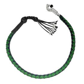 Fgbw4-hs Dream Apparel Black/green Motorcycle Biker Skulls Leather Get Back Whip 36 Inch Inches Long
