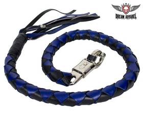 Gbw2-11-t2 Dream Apparel Black/blue Motorcycle Biker Leather Braided Get Back Whip 3 Inch Fat And 42 In Long Gbw2-11-t2 Dream Apparel Black/blue Motorcycle Biker Leather Braided Get Back Whip 3 Inch Fat And 42 In Long